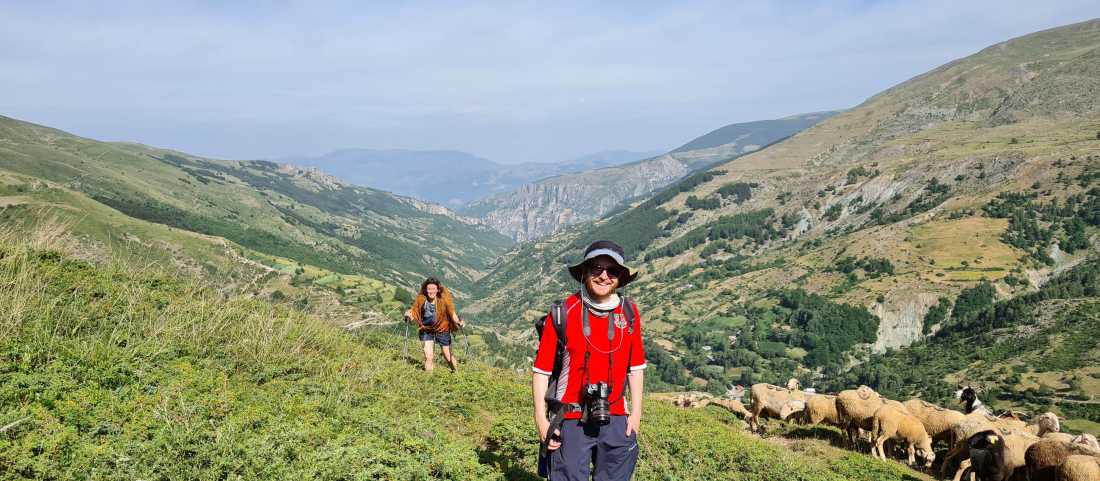 Hiking the lush pastures of the Peaks of the Balkans trail