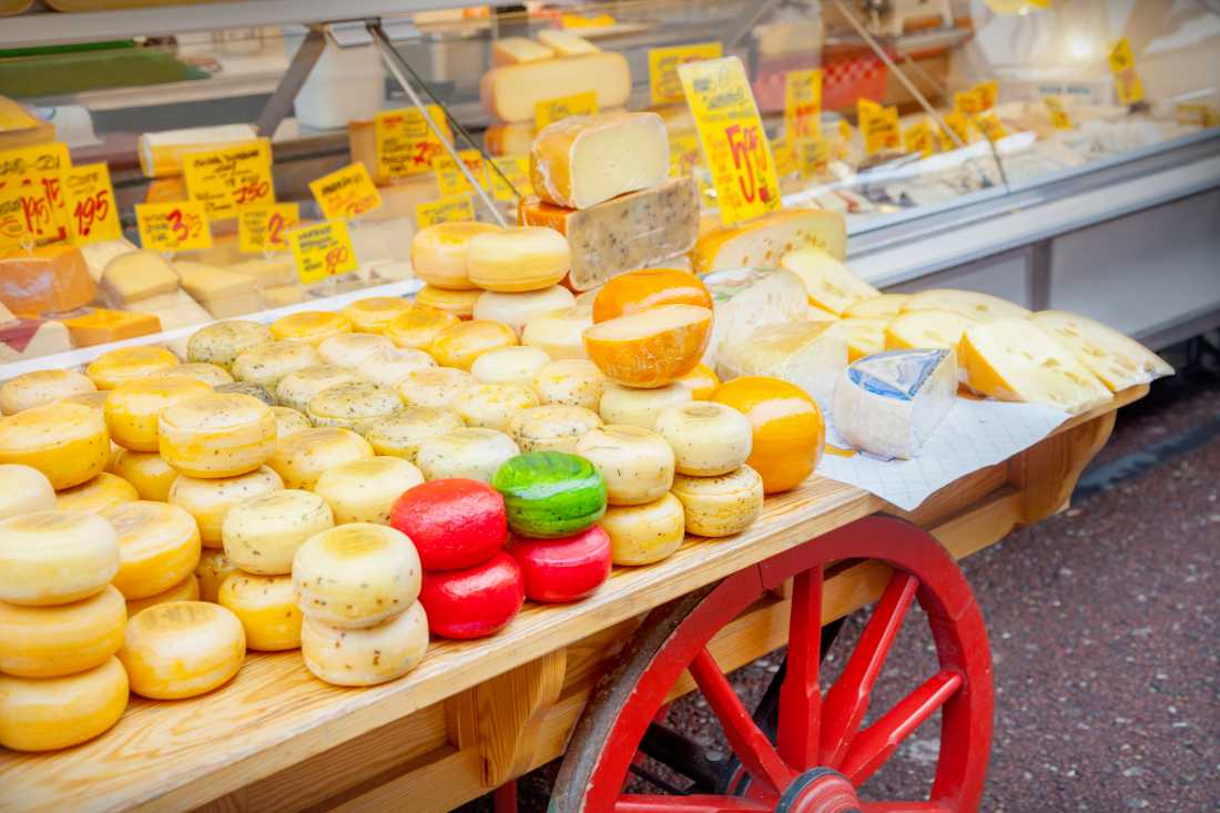A local cheese market in Holland