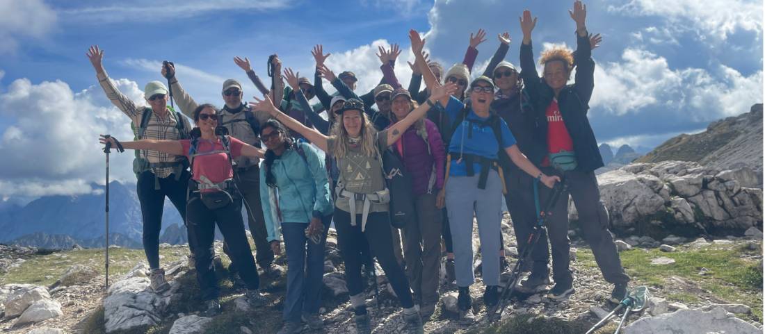 Group photo in the Dolomites | <i>Allie Peden</i>