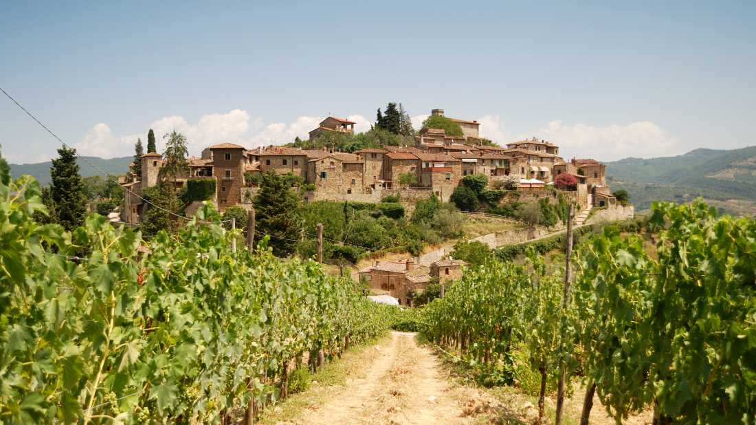 From the vineyards to Montefioralle in Tuscany