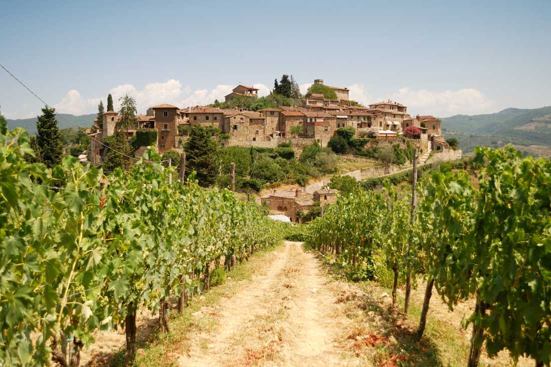 From the vineyards to Montefioralle in Tuscany
