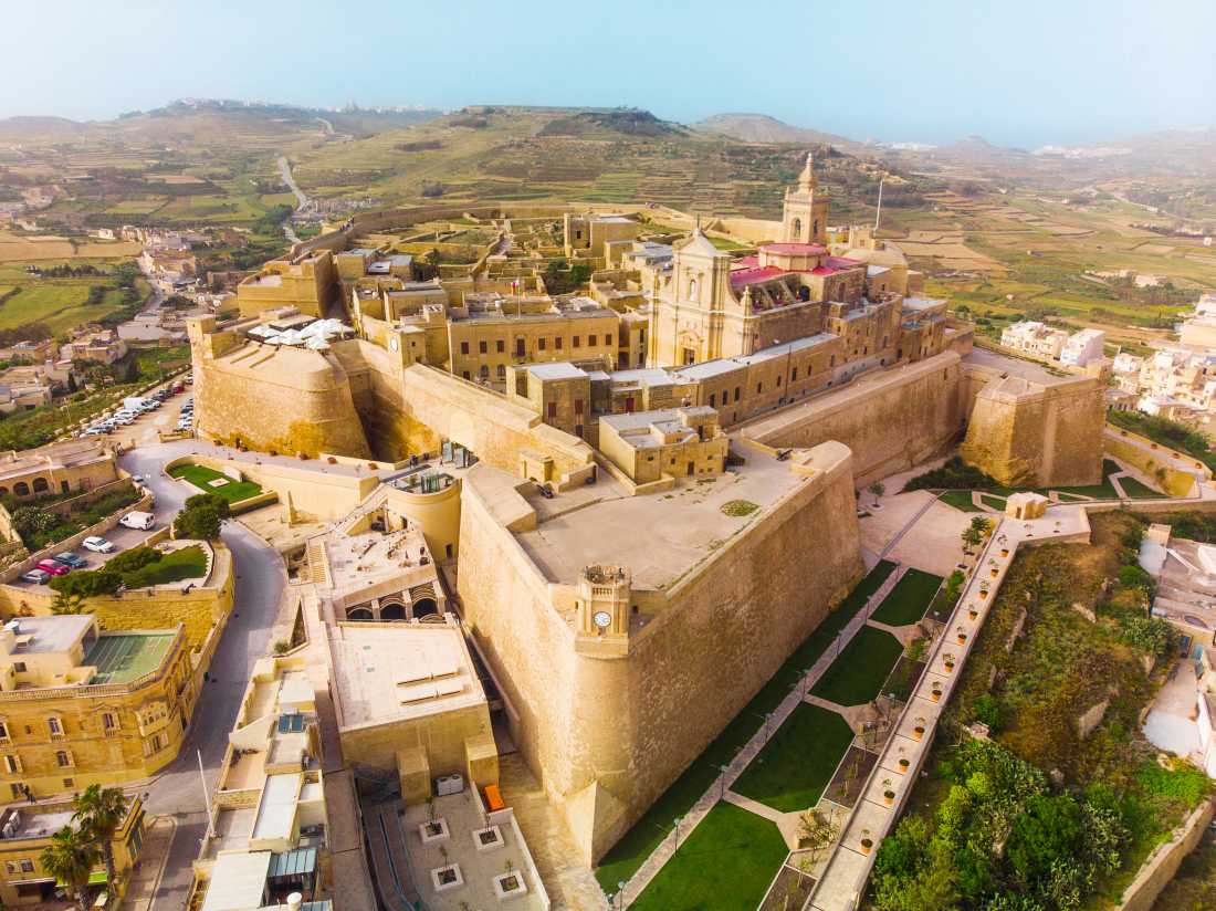 The impressive citadel on Gozo
