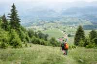 Hiking through Piatra Craiului National Park in Romania