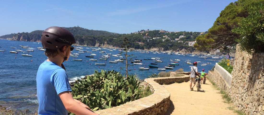 Teen cyclist on the Costa Brava on a self guided cycle trip in Catalonia |  Kate Baker