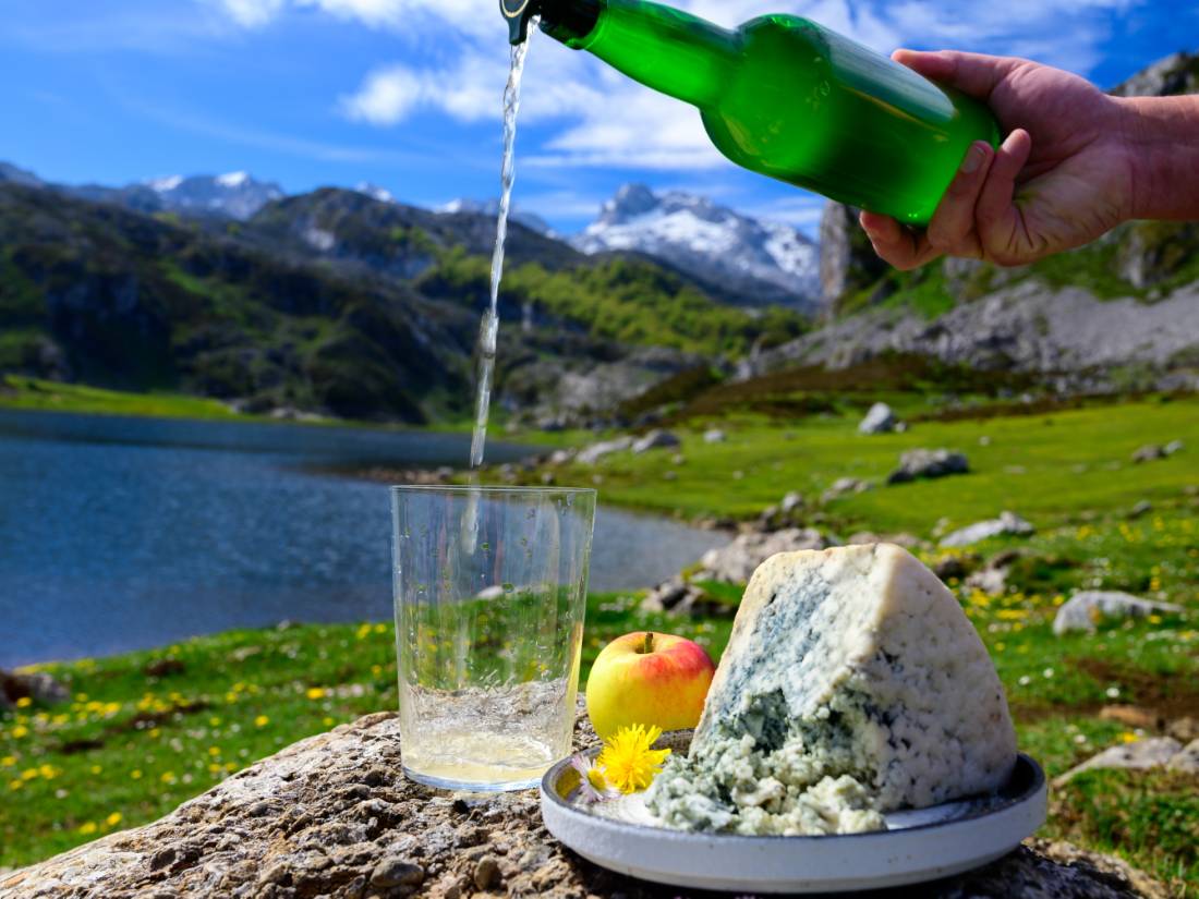 Try the local cabrales (blue cheese) and wash it down with natural cider in the Picos de Europa, Spain.