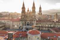 Sunrise at Cathedral of Santiago de Compostela in Galicia |  Shutterstock